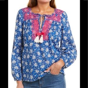 J Crew Embroidered Blouse